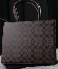 Coach Fashionware Signature Logo - Brown Tote Bag