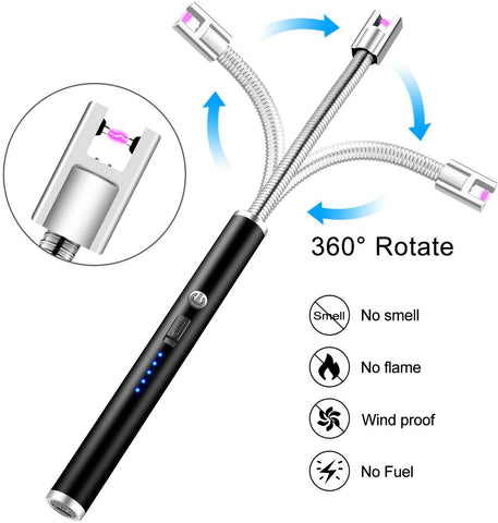 Flexible Arc Lighter – Rechargeable, Windproof & Safe