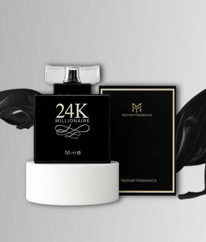 24K Millionaire | by Meryam Fragrance - Elegant Black Bottle Eau De Perfume 50ml