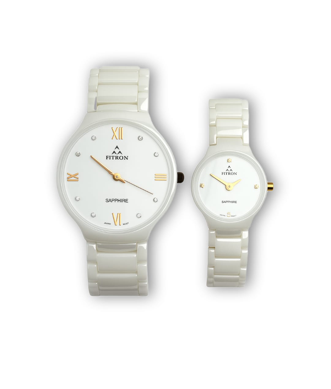 FITRON White Couple Watch Set
